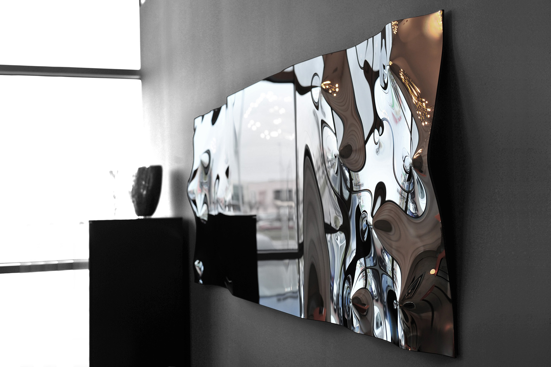 Lustro mirrOrnament by ARCHIGLASS Konrad Urbanowicz | Mirror mirrOrnament 75 x 225 cm