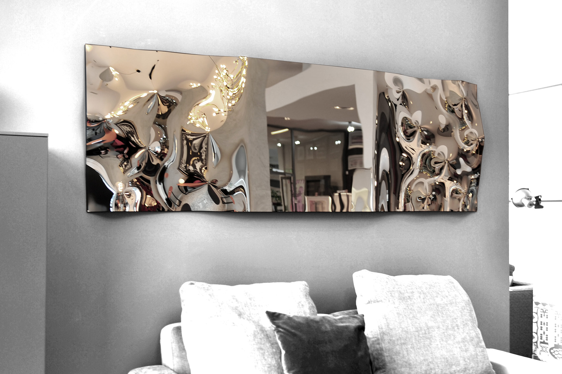 Lustro mirrOrnament by ARCHIGLASS Konrad Urbanowicz | Mirror mirrOrnament 75 x 225 cm