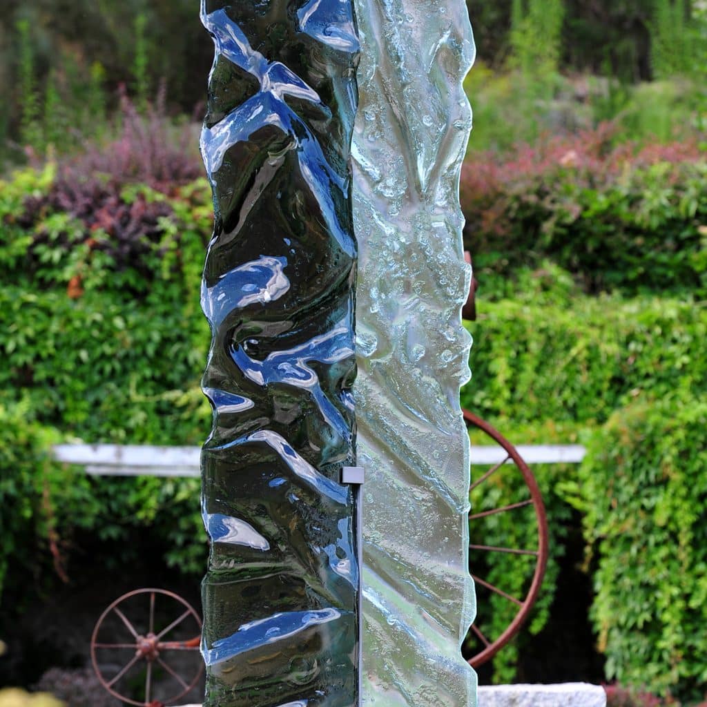 Glass sculpture in the garden