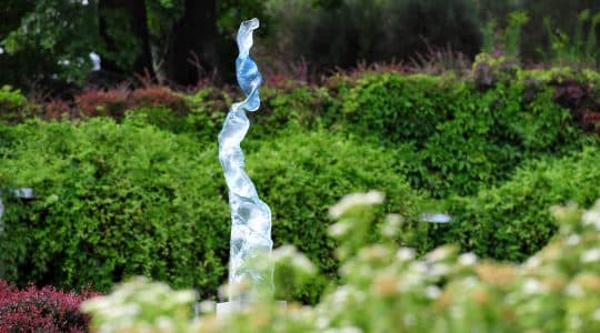 Szklana rzeźba w ogrodzie Via Urbanowiczów na Festival dell' Arte 2022
