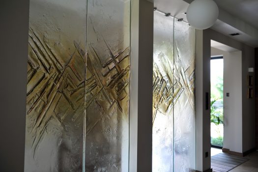 Glass Art Composition in Architecture Panorama by ARCHIGLASS Tomasz Urbanowicz, Private Residence in Ramiszów, Poland